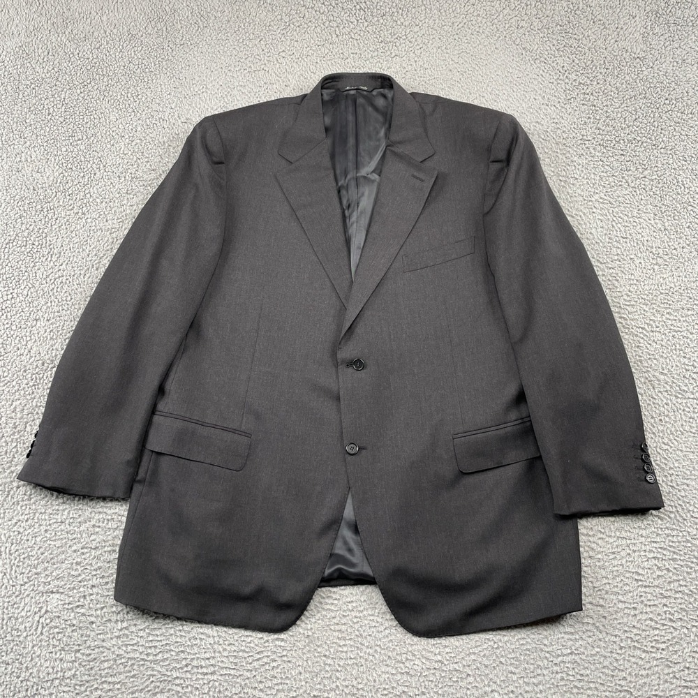 Canali Blazer Men 44R Grey Boyds Philadelphia Two Button Made in Italy Wool Suit